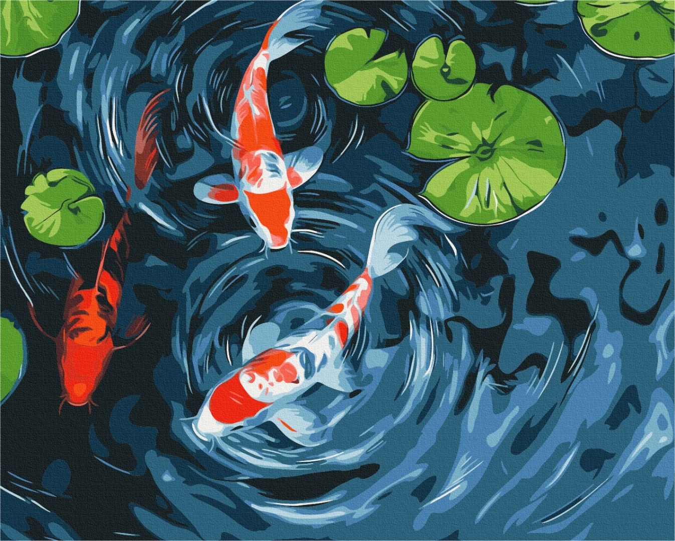 Premium Malen nach Zahlen „Japanischer Teich“