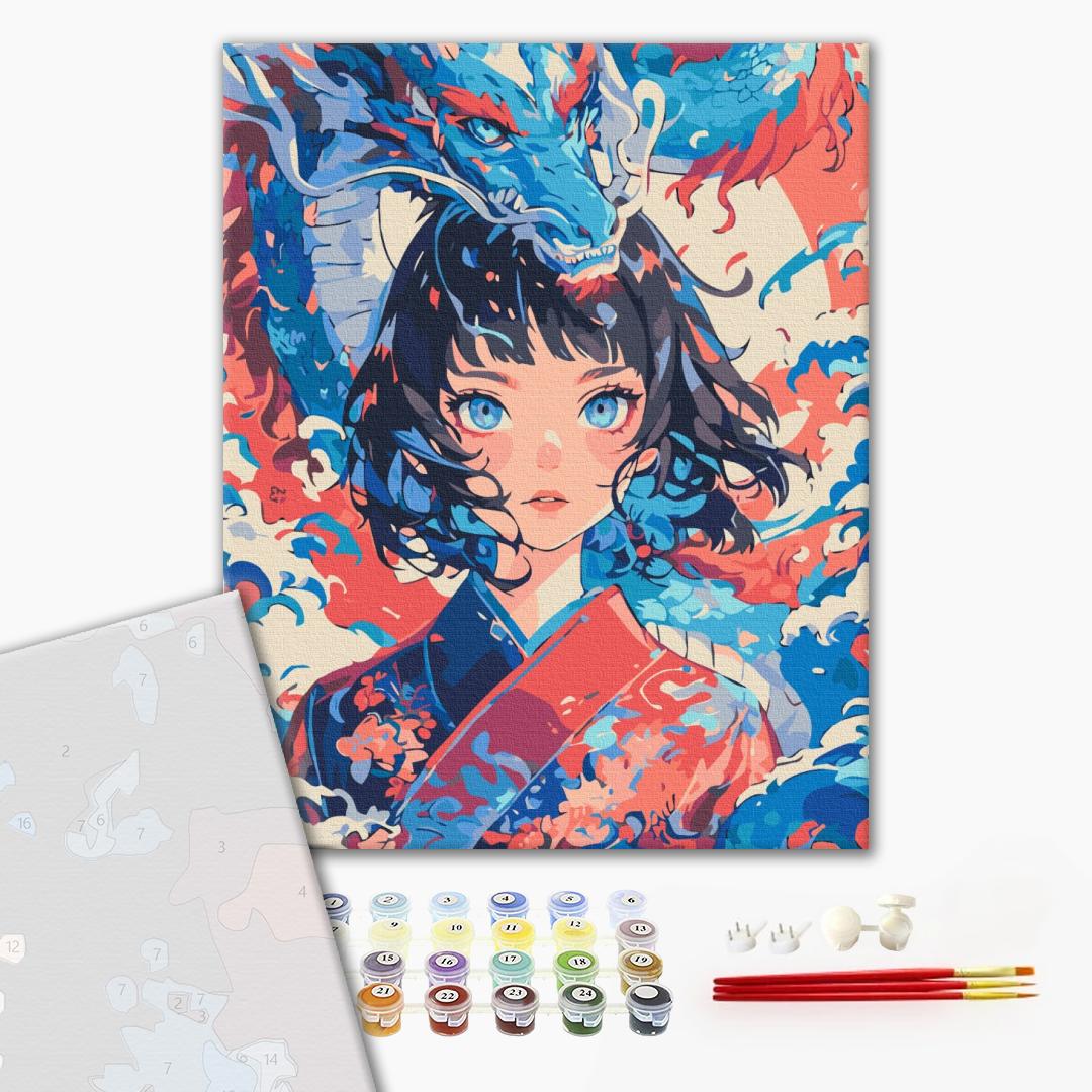 Premium Paint by Numbers "The Girl Who Became a Dragon"