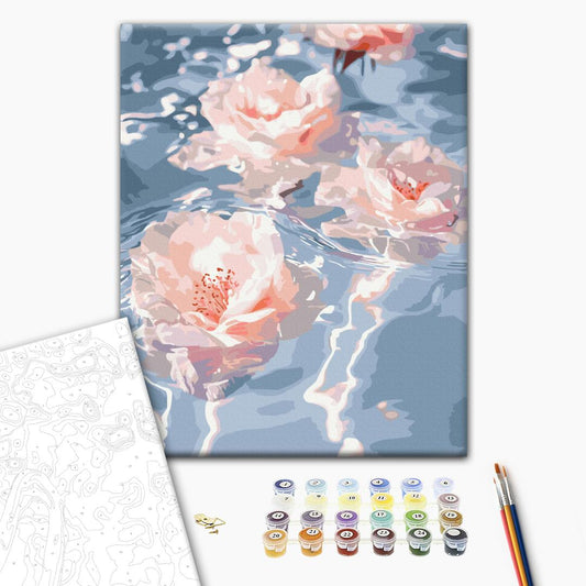 Malen nach Zahlen „Blumen im Wasser“