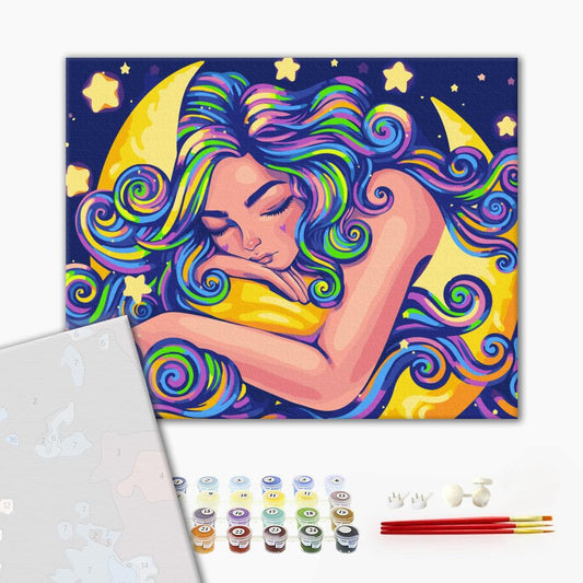 Premium Malen nach Zahlen „Neon-Traum © Polina Skurykhina“