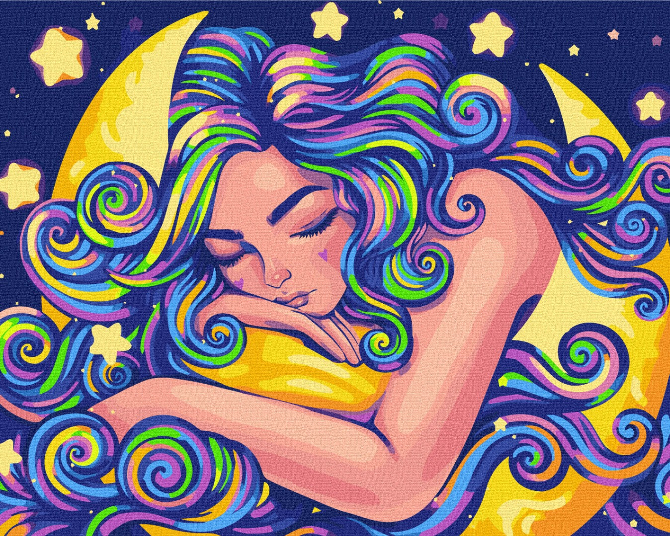 Premium Malen nach Zahlen „Neon-Traum © Polina Skurykhina“