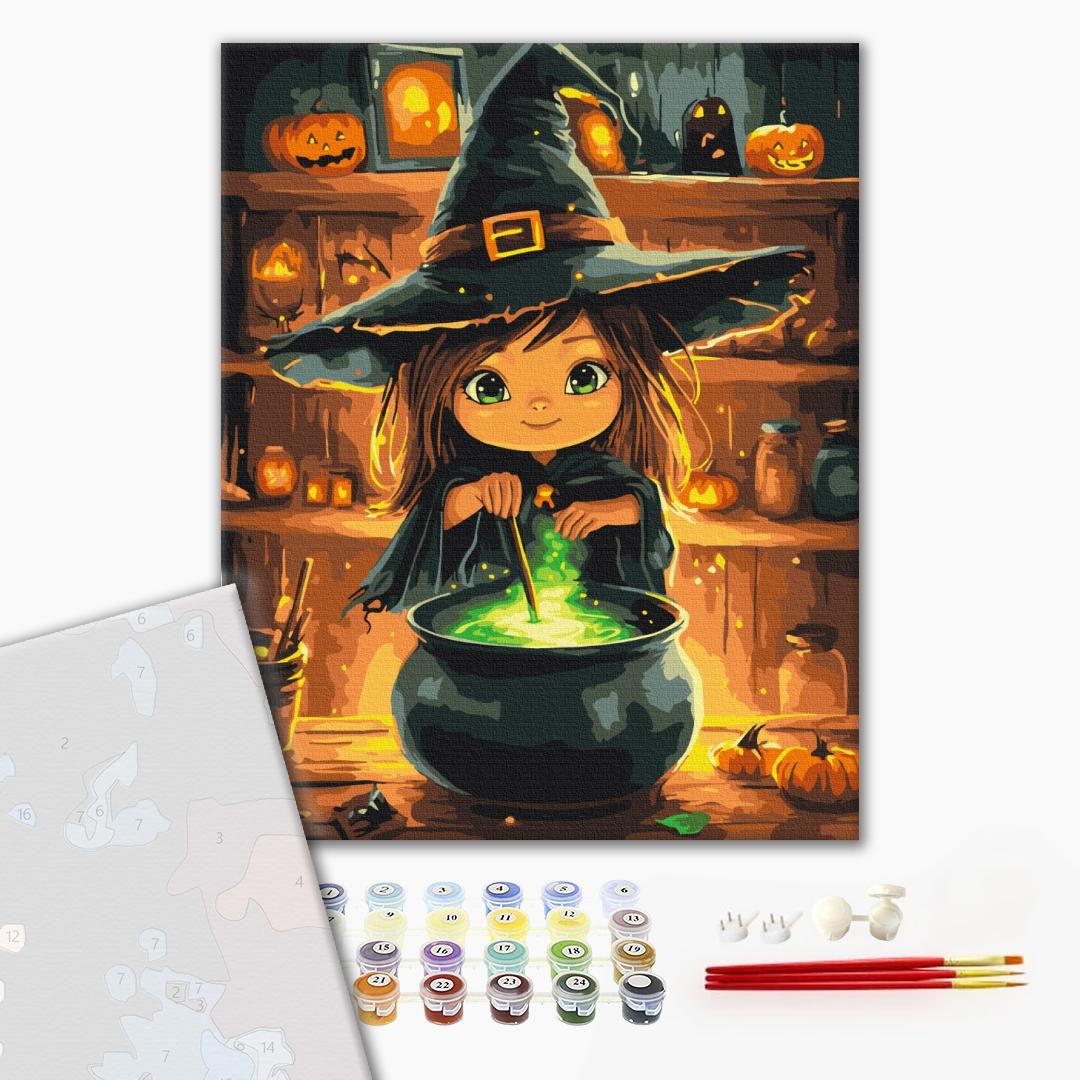 Premium Malen nach Zahlen „Die Hexe“