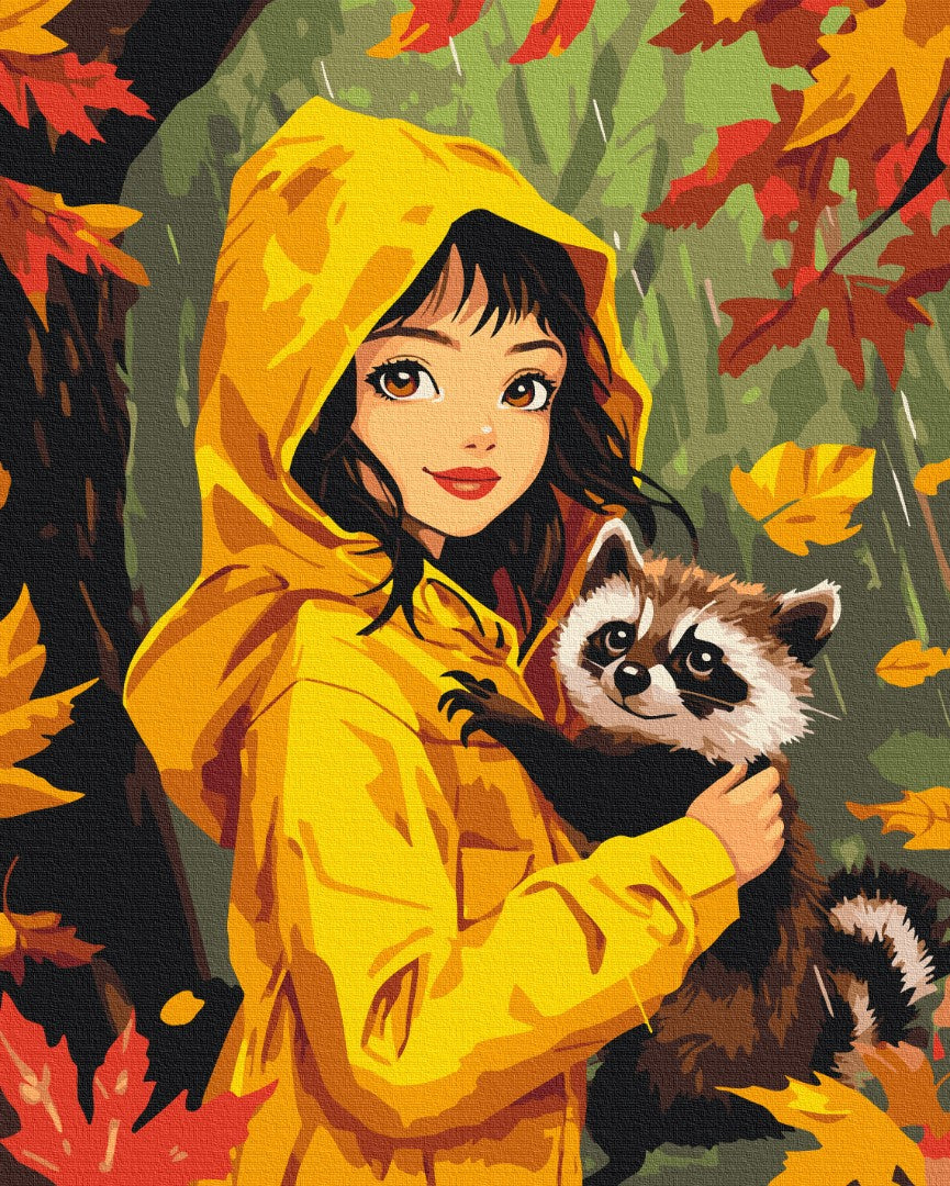 Premium Malen nach Zahlen „Herbst Freund“