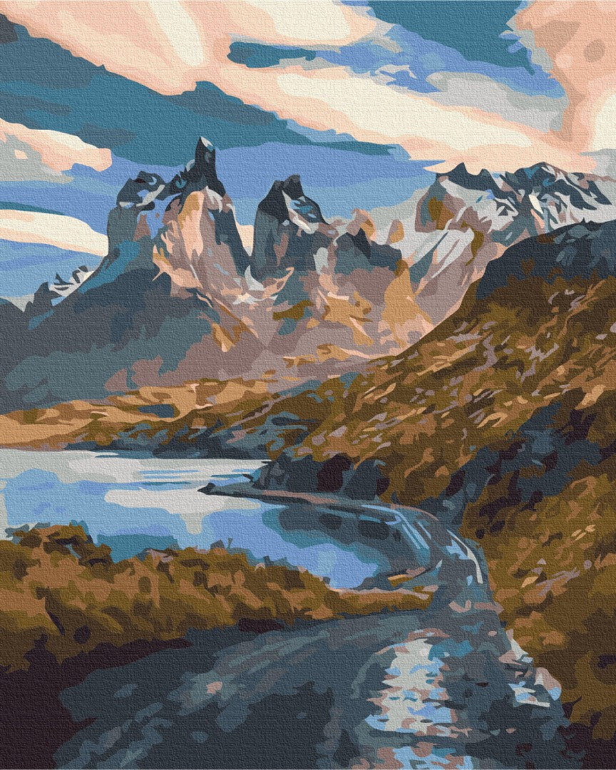 Premium Malen nach Zahlen „Bergschlange“