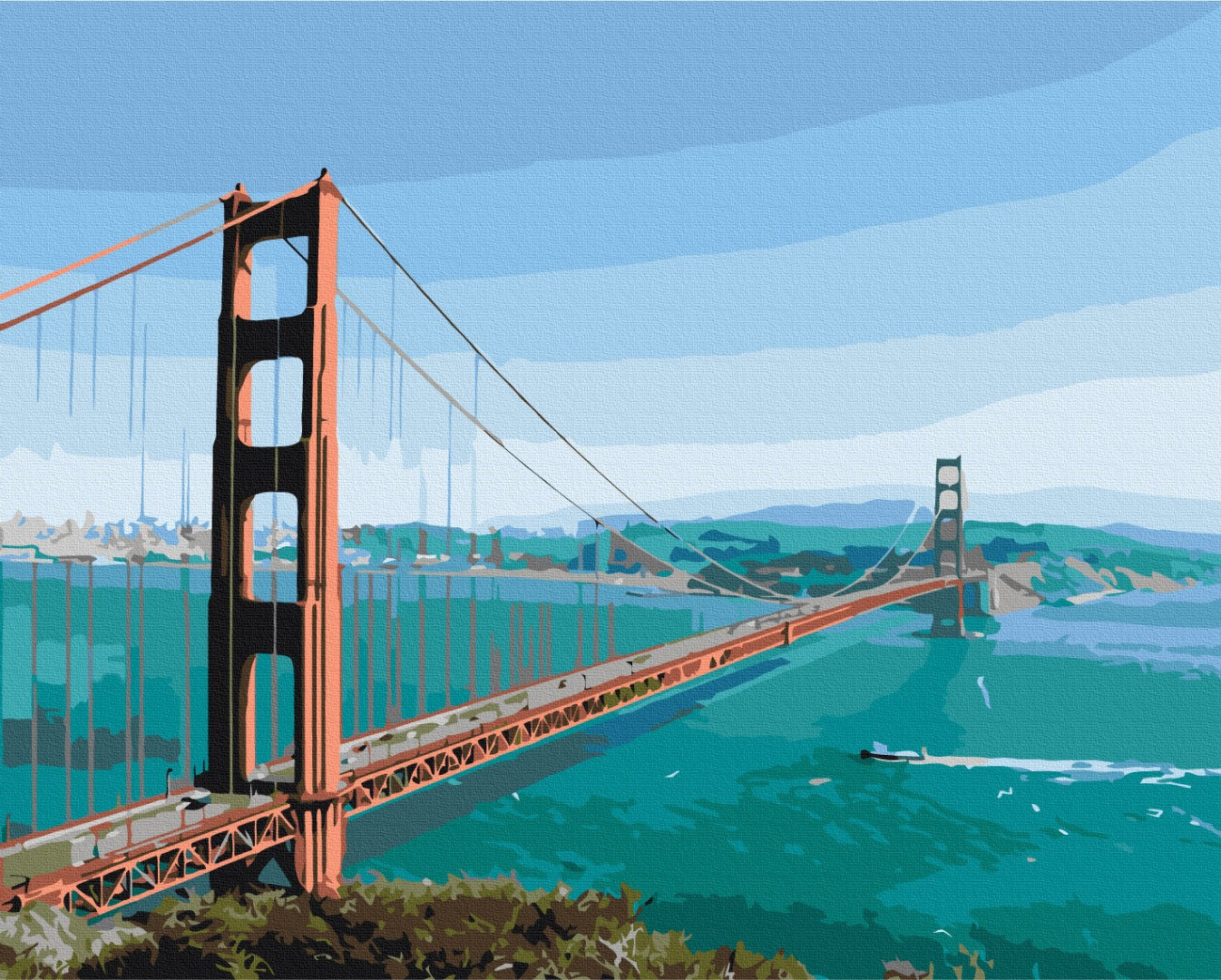 Premium Malen nach Zahlen „Über die Brücke zum Traum“