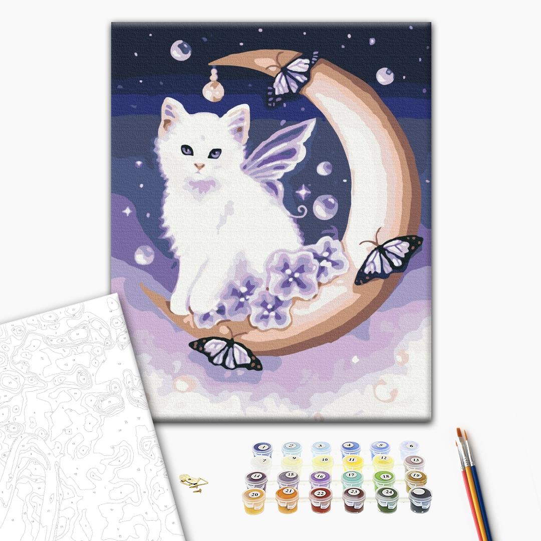 Premium Malen nach Zahlen „Moon cat“