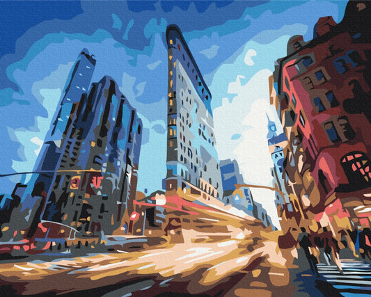 Premium Malen nach Zahlen „Stadt leben“